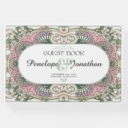 PENELOPE 01 A - Bruiloft Gastenboek - Art Nouveau (Voorkant)