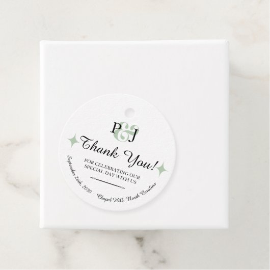 PENELOPE 01 A - Bruiloft gunst Label (In situ)