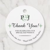 PENELOPE 01 A - Bruiloft gunst Label (Voorkant)