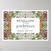 PENELOPE 01 A - Bruiloft Welkomstbord Groot Poster (Voorkant)