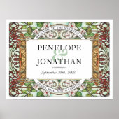 PENELOPE 01 A - Bruiloft Welkomstbord Medium Poster (Voorkant)