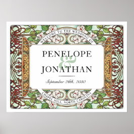 PENELOPE 01 A - Bruiloft Welkomstbord Medium Poster