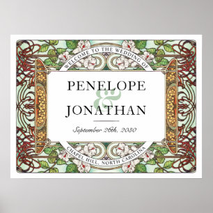 PENELOPE 01 A - Bruiloft Welkomstbord Medium Poster