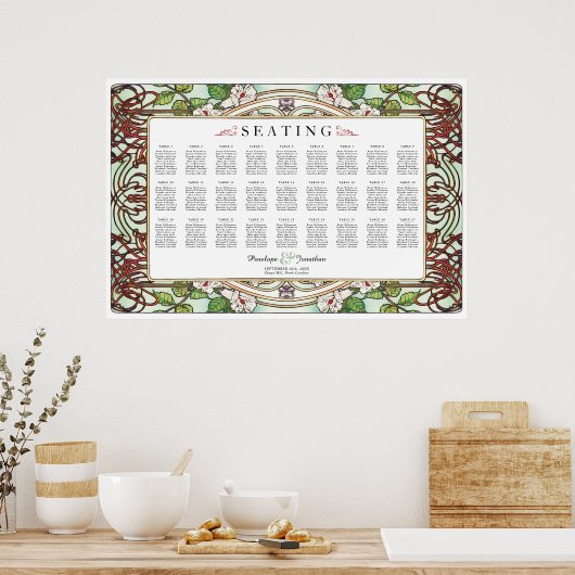 PENELOPE 01 A - Bruiloft Zitkaarten - Groot Poster (Keuken)