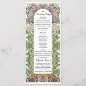 PENELOPE 01 A - Huwelijksprogramma - Art Nouveau Programmakaart (Achterkant)