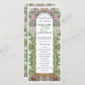 PENELOPE 01 A - Huwelijksprogramma - Art Nouveau Programmakaart (Voorkant / Achterkant)