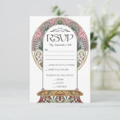 PENELOPE 01 A - RSVP Card 1 - Kleurrijke Art Nouve (Staand voorkant)