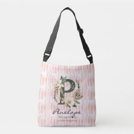 Penelope Blooming Elegance - Boho Floral Monogram Crossbody Tas