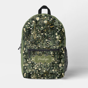 Penelope Dark Daisy Floral Bedrukte Rugzak