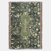 Penelope Dark Daisy Floral Deken (Voorkant Verticaal)