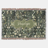 Penelope Dark Daisy Floral Deken (Voorkant)