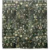 Penelope Dark Daisy Floral Douchegordijn (Voorkant)