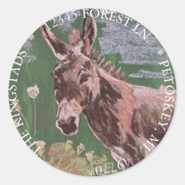 Penelope de ezel ronde sticker