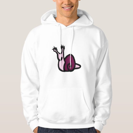 penelope de slak paars hoodie (Voorkant)