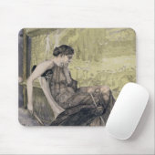 Penelope die een schuur weeft voor Laertes haar va Muismat (Met muis)