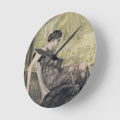 Penelope die een schuur weeft voor Laertes haar va Ronde Klok (Hoek)