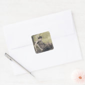 Penelope die een schuur weeft voor Laertes haar va Vierkante Sticker (Envelop)