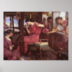 Penelope en de gitaren - John William Waterhouse Poster
