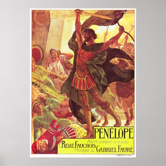 PENELOPE French Paris Opera Theater Gabriel Faure Poster (Voorkant)