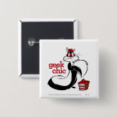 Penelope - Geek Chic Vierkante Button 5,1 Cm (Voorkant /achterkant)