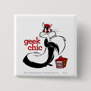 Penelope - Geek Chic Vierkante Button 5,1 Cm