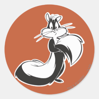 Penelope Grabbing Tail Ronde Sticker