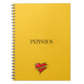 Penelope Heart Yellow Notitieboek (Voorkant)