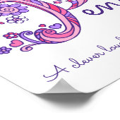 Penelope initiële P krabbel hart kunst naam beteke Poster (Hoek)