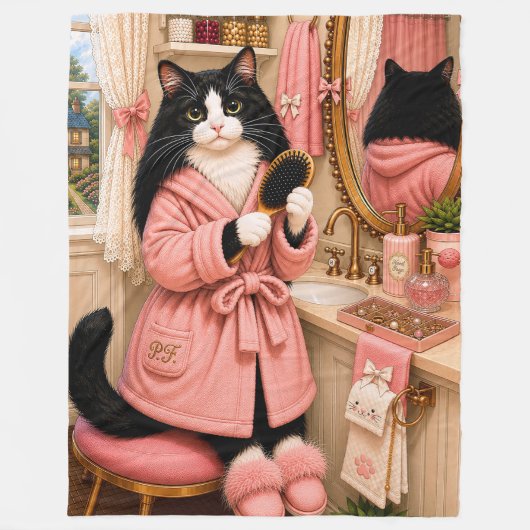 Penelope kat fleece deken (Voorkant)