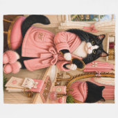 Penelope kat fleece deken (Voorkant (Horizontaal))