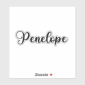 Penelope Naam - Handgeschreven kalligrafie Sticker (Vel)