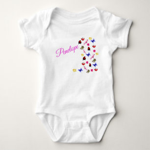 Penelope Naam Met Konijntjes, Baby Bodysuit