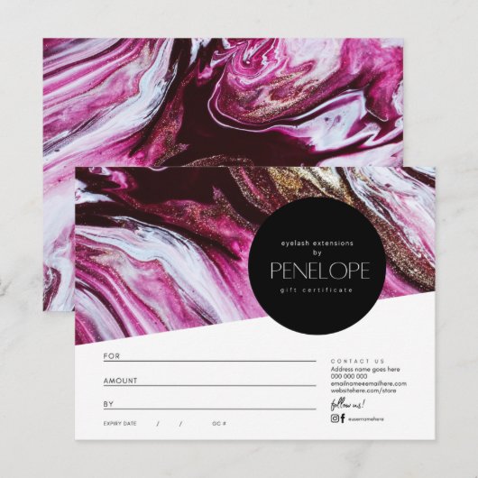 Penelope Salon cadeaubon Briefkaart (Voorkant / Achterkant)