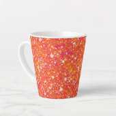 Penelope Splatter Oranje Artistisch Latte Mok (Linkerhoek)