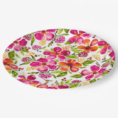 Penelope Watercolor Bloemendesigner Papieren Bordje (Gekanteld)