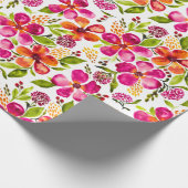 Penelope Waterverf Floral Designer Cadeaupapier (Hoek)