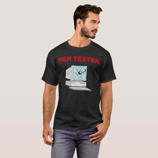 Penetratie Tester Grappige Pen Testen Computer Gee T-shirt (Voorkant volledig)