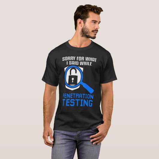 Penetratietests Ethische hackers en cyberbeveiligi T-shirt (Voorkant volledig)