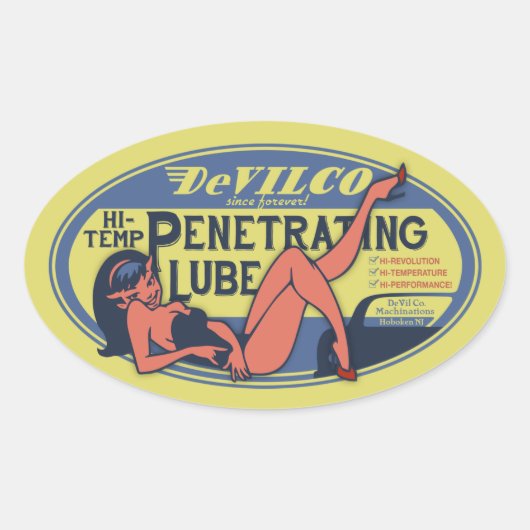 Penetrating Lube Ovale Sticker (Voorkant)