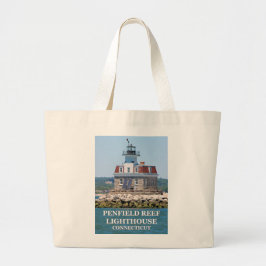 Penfield Reef Lighthouse, Connecticut Canvas tas