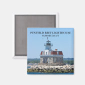 Penfield Reef Lighthouse, Connecticut Magnet (Voorkant / Achterkant)