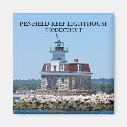 Penfield Reef Lighthouse, Connecticut Magnet (Voorkant)