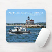 Penfield Reef Lighthouse, Connecticut Mousepad Muismat (Met muis)