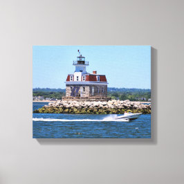 Penfield Reef Vuurtoren, Connecticut Canvas Print