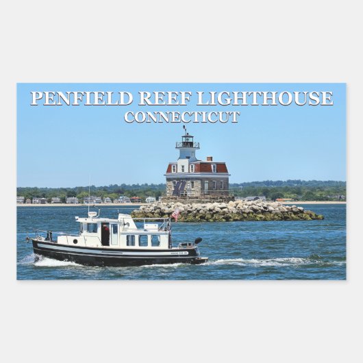Penfield Reef Vuurtoren, Connecticut Stickers (Voorkant)