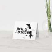 Pengi Apados is nog notecard Kaart (Achterkant)