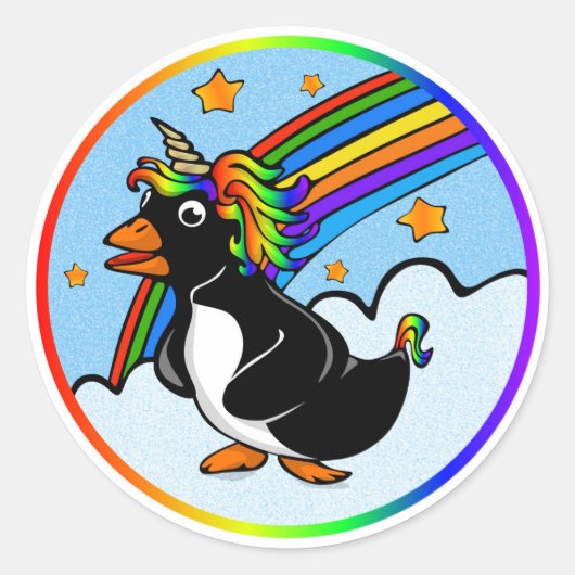 Pengicorn Round Sticker (Voorkant)