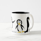 Pengies, Wat is niet om lief te hebben Tweekleurige Koffiemok (Voorkant rechts)