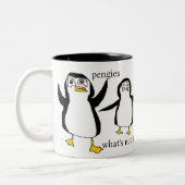 Pengies, Wat is niet om lief te hebben Tweekleurige Koffiemok (Links)