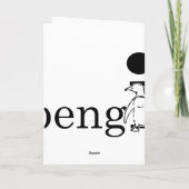 PengiHoliday wensen sneeuwpop kaart (Achterkant)